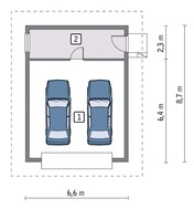 Небольшой гараж на две машины