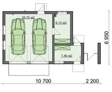 Стильный гараж на два авто