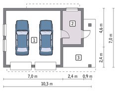 Современный гараж на 2 авто