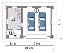 Красивый гараж на 2 машины с мансардой