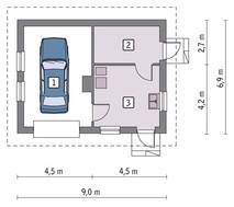 Аккуратный гараж с автомастерской
