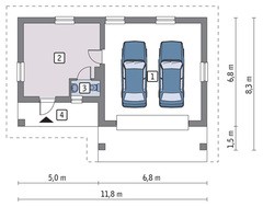 Гараж с комнатой отдыха на 2 машины
