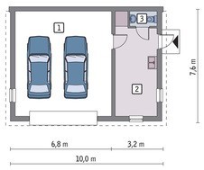 Гараж на 2 авто с комнатой отдыха