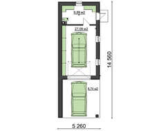 Гараж с навесом и автомастерской