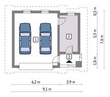 Привлекательный гараж на 2 авто