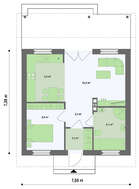 Проект небольшого дома с крытой террасой