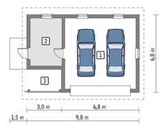 Жизнерадостный гараж на 1 авто