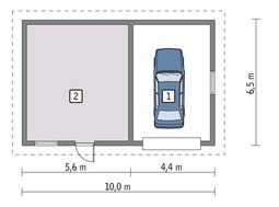 Гараж на 1 авто с жилой комнатой