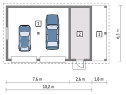 Красивый гараж на 2 автомобиля