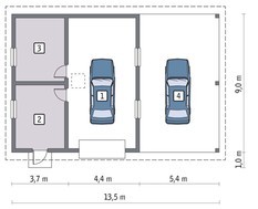 Гараж с большим навесом