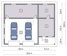 Просторный гараж на 2 авто с жилыми помещениями
