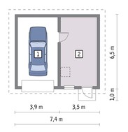 Красивый гараж на 1 автомобиль