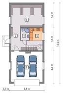 Жилой дом с гаражом на 2 авто и мансардой