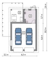 Гараж на 2 авто с красивой террасой