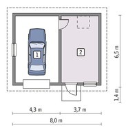 Красивый гараж на 1 машину