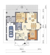 Красивый дом с 3 балконами