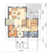 Особняк с 4 спальнями и санузлами