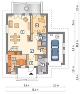 Интересный дом на 6 спален с гаражом