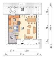 Деревянный дом с большой террасой