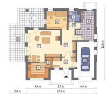 Просторный особняк с кирпичной кладкой