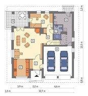 Интересный дом с гаражом на 2 авто