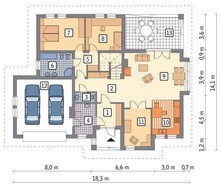Красочный особняк на 2 машины