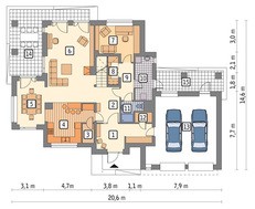 Современный особняк с гаражом на 2 авто