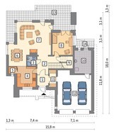 Стильный двухэтажный дом