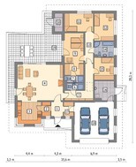 Одноэтажный просторный дом с гаражом