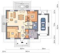 Видный особняк в высокой крышей