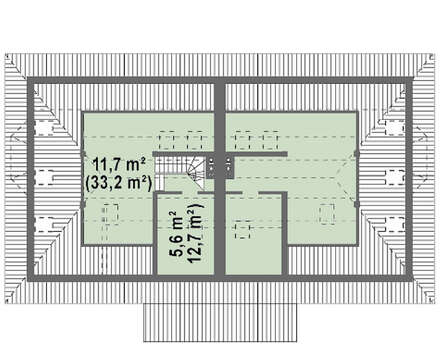 Проект коттеджа на две семьи с гаражом и чердаком