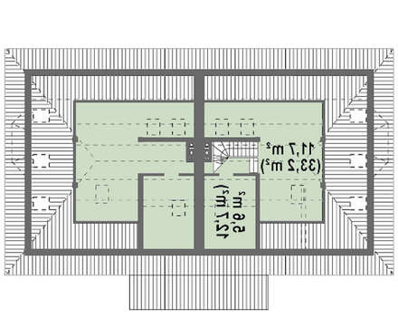 Проект коттеджа на две семьи с гаражом и чердаком