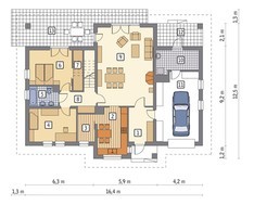 Зрительно привлекательное здание на 5 спален