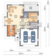 Привлекательный дом с кирпичным орнаментом