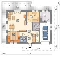 Оригинальный жилой дом на два этажа