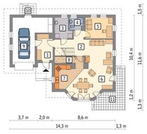 Представительский дом сложной формы