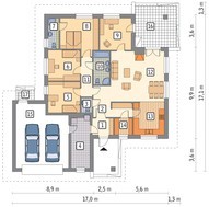 Одноэтажный коттедж на 2 авто и 5 спален