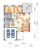 Интересный коттедж с гаражом на 2 авто