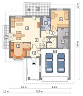 Привлекательный дом с гаражом на 2 авто