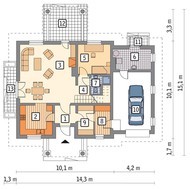 Дом в классическом стиле с колоннами