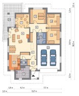 Одноэтажный дом на130 м2