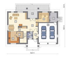 Красивый двухэтажный дом с гаражом на 2 машины