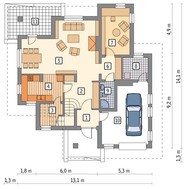 Неповторимый дом на два этажа