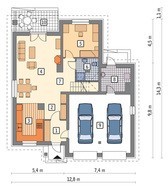 Красивый дом в коричневой цвете