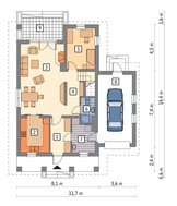 Двухэтажный дом с красивой верандой