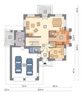 Красивый дом гармоничный окружающему ландшафту