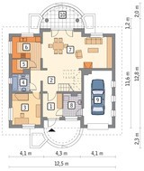 Проект дома с полукруглыми балконами