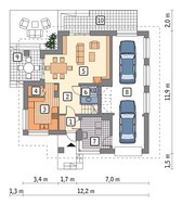 Двухэтажный дом на 4 спальни