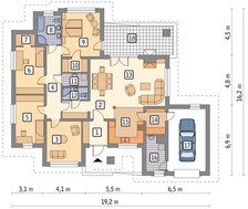 Оригинальный дом праздничного вида