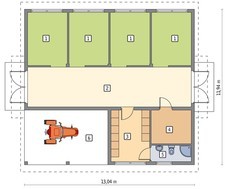 Конюшня с комнатой отдыха и навесом